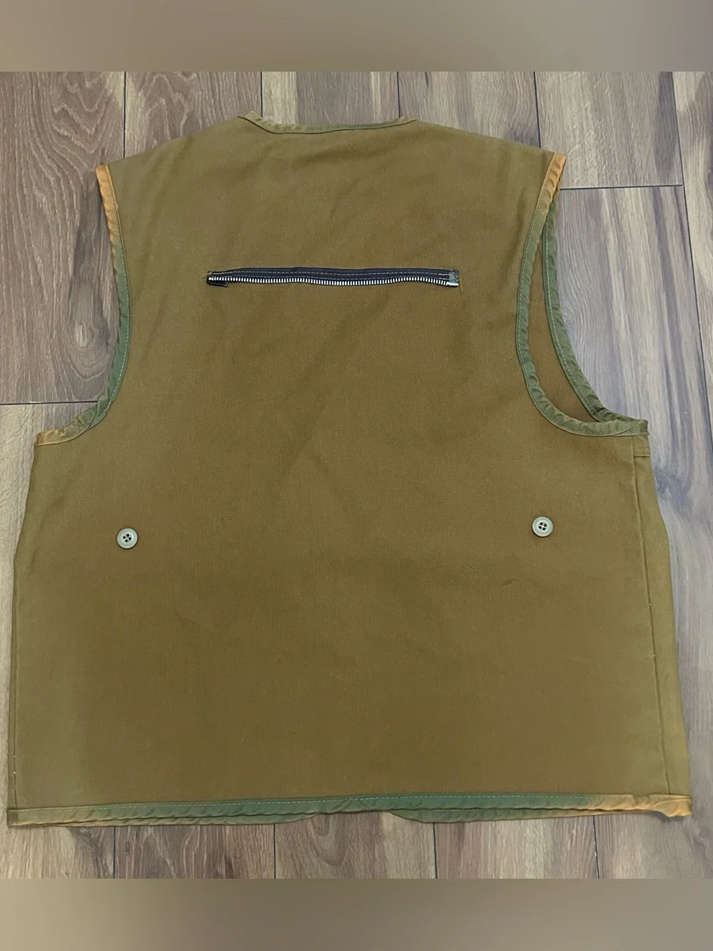 Vintage 60s Original SAFTBAK Men's Bird HUNTING Vest w/ Back Pouch Size LARGE